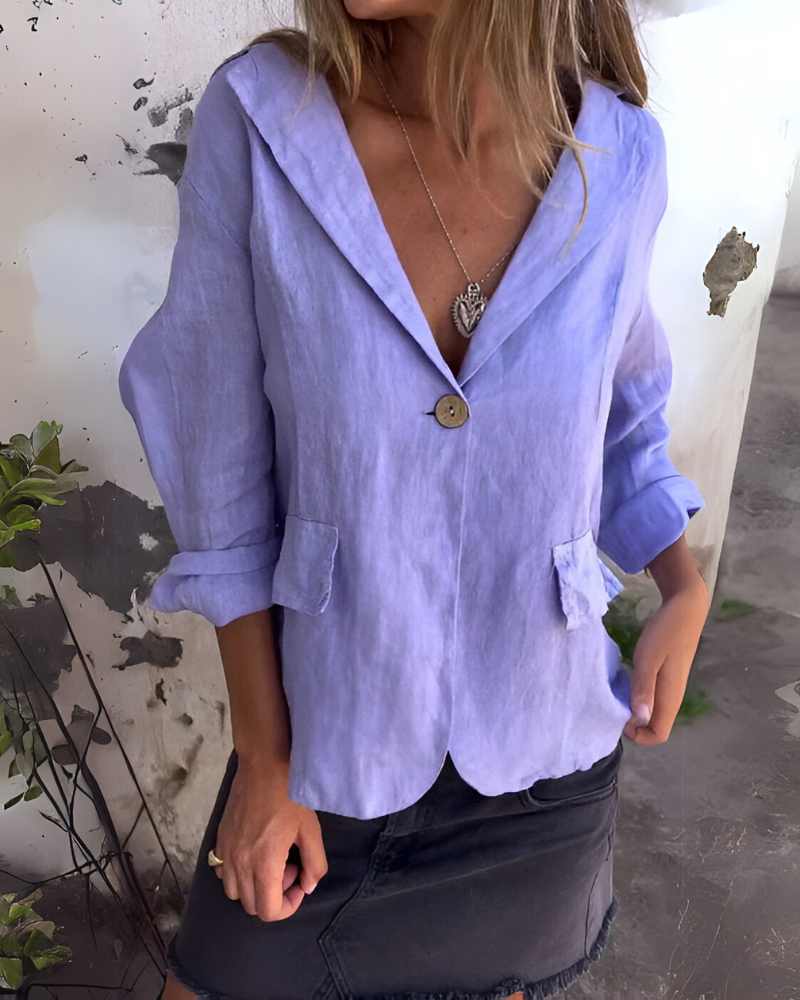 IZARI - MINIMALIST BLAZER TOP