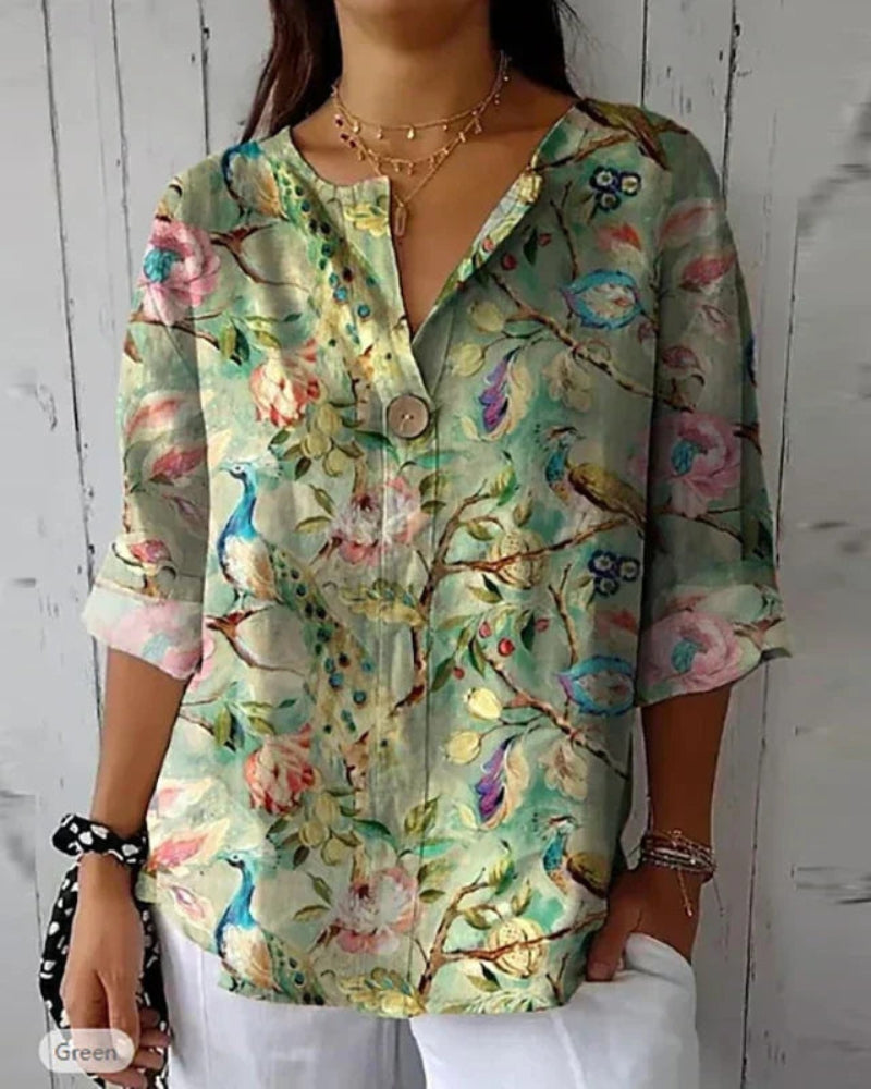 HELEINA - Floral Vintage Blouse