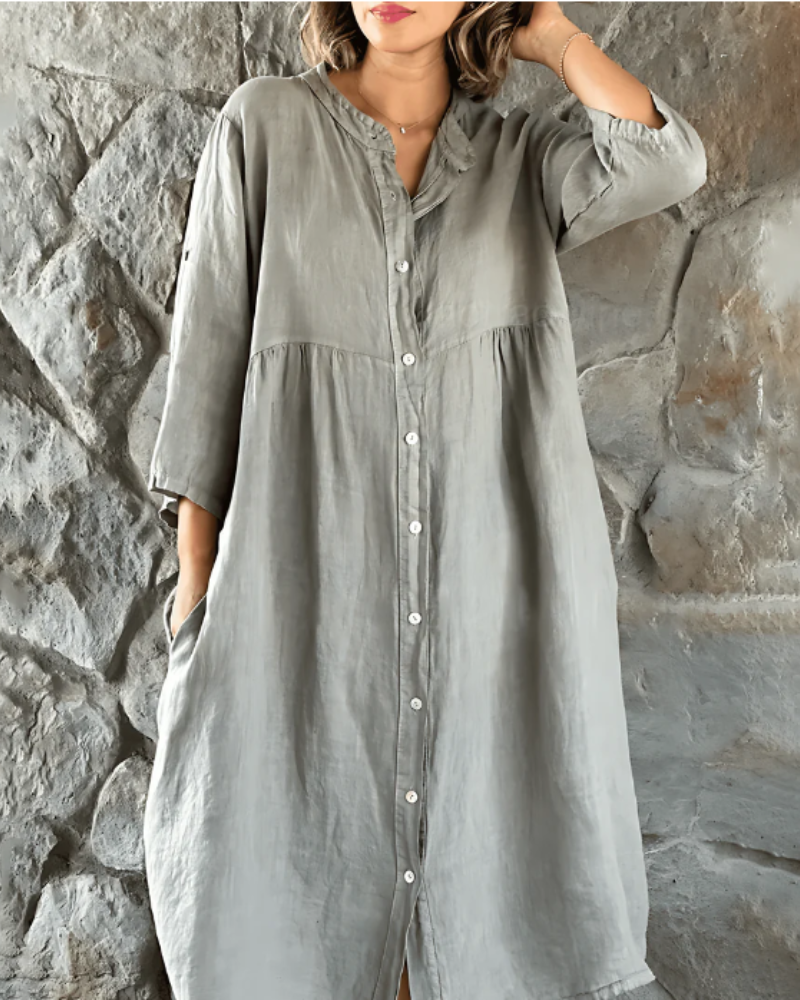 ADARE - Cotton and Linen Casual Dress