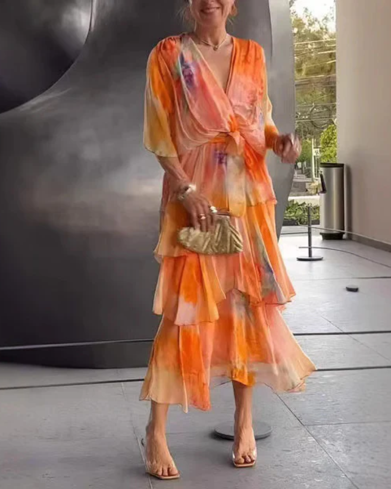 MASARA - Floral Layer Dress