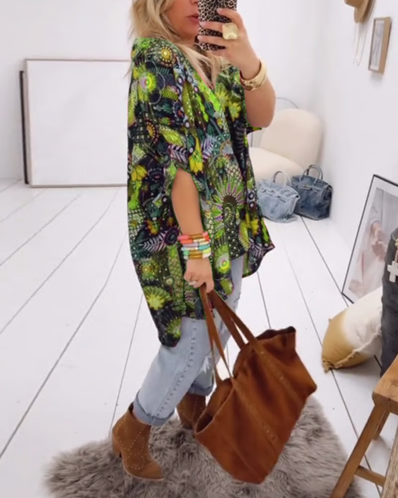 MARLENA - LOOSE PRINTED BLOUSE