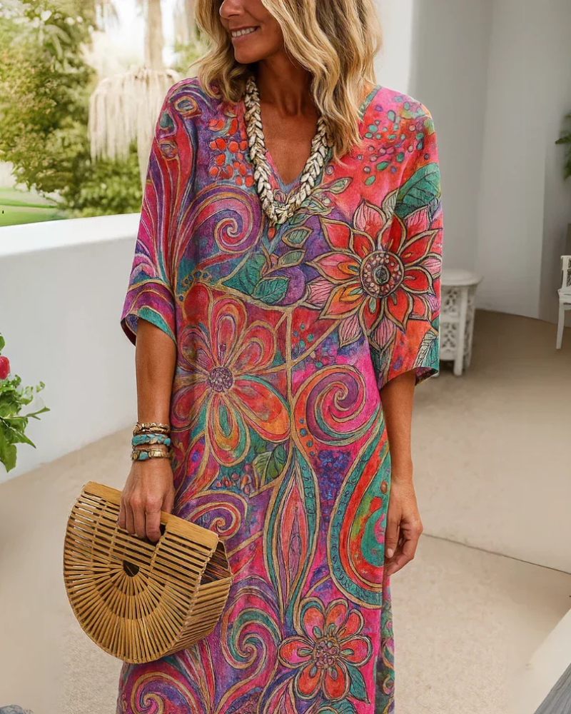 ARVENY - FLORAL DRESS