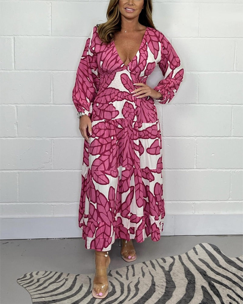 SABRINA - PRINTED MAXI DRESS #AMO8284