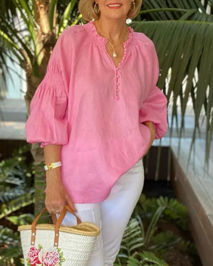 ABORE - COTTON & LINEN CASUAL BLOUSE