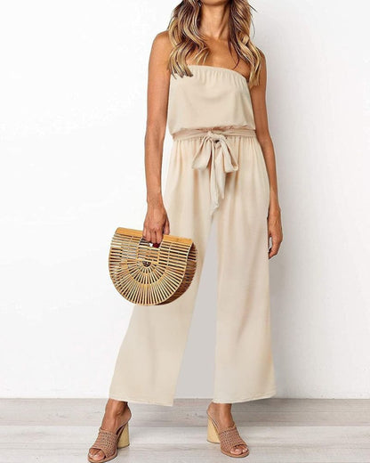 ZESICA - CASUAL OFF SHOULDER JUMPSUIT