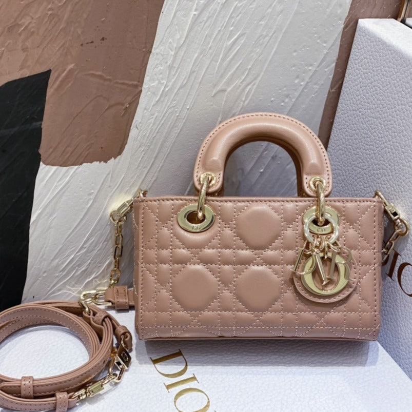 MICRO LADY D-JOY ROSE LAMBSKIN
