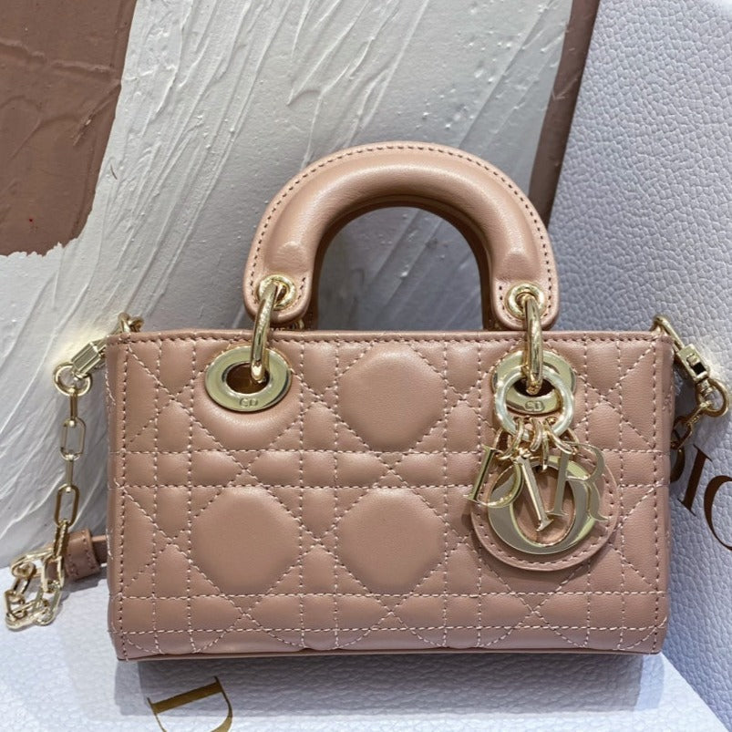MICRO LADY D-JOY ROSE LAMBSKIN