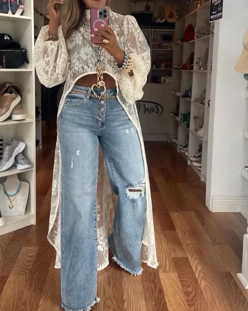 NYXELLE - Lace Maxi Top