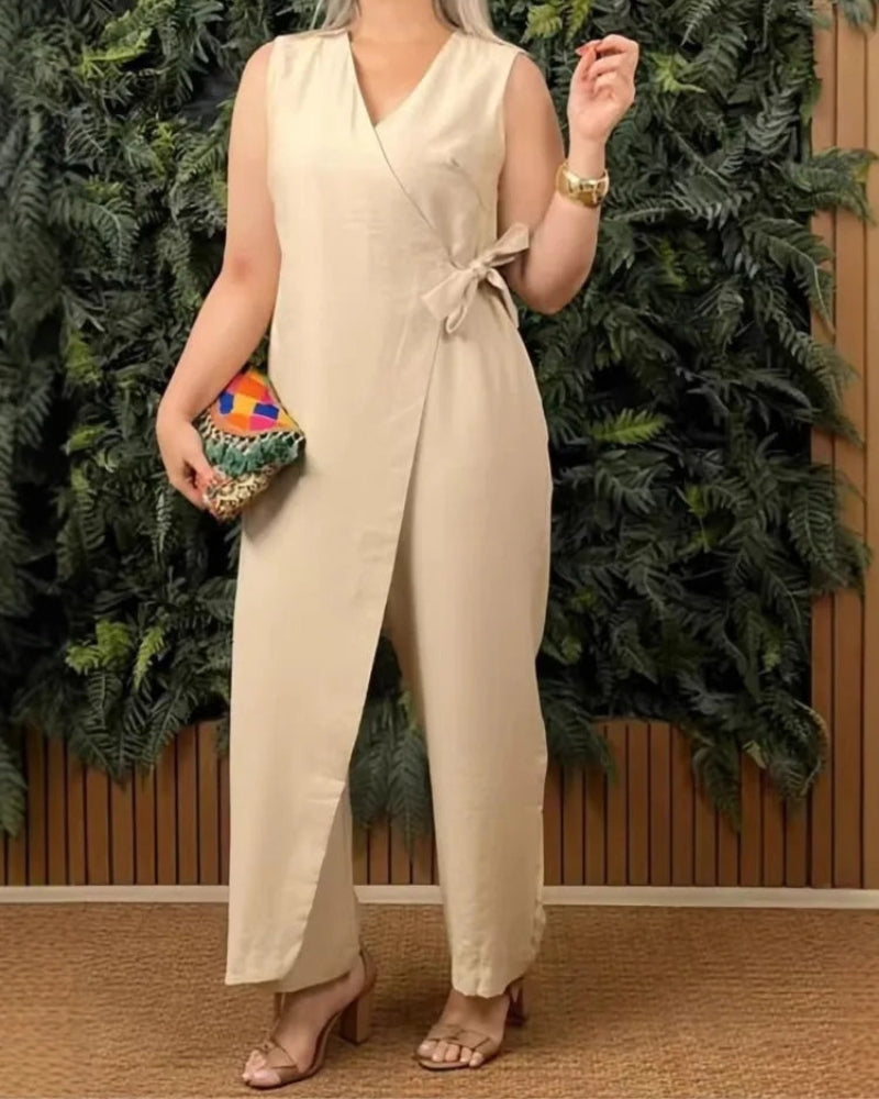 DERESA - Versatile Tie-Waist Jumpsuit