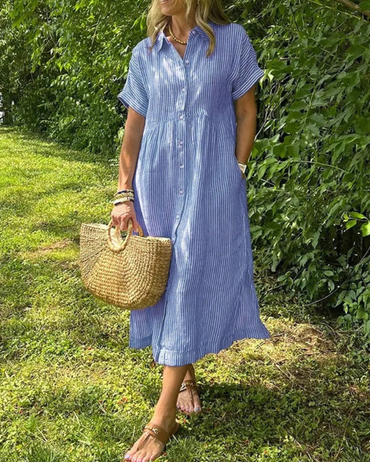 ANOREA - STYLISH STRIPED DRESS