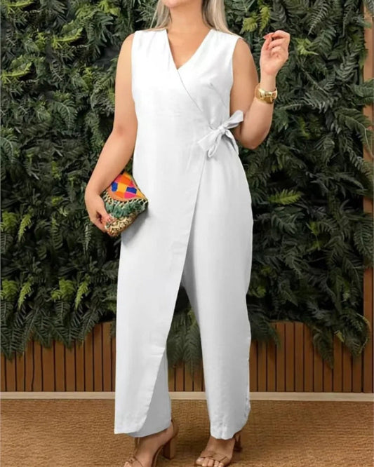 DERESA - Versatile Tie-Waist Jumpsuit