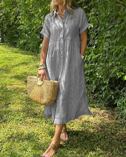 ANOREA - STYLISH STRIPED DRESS