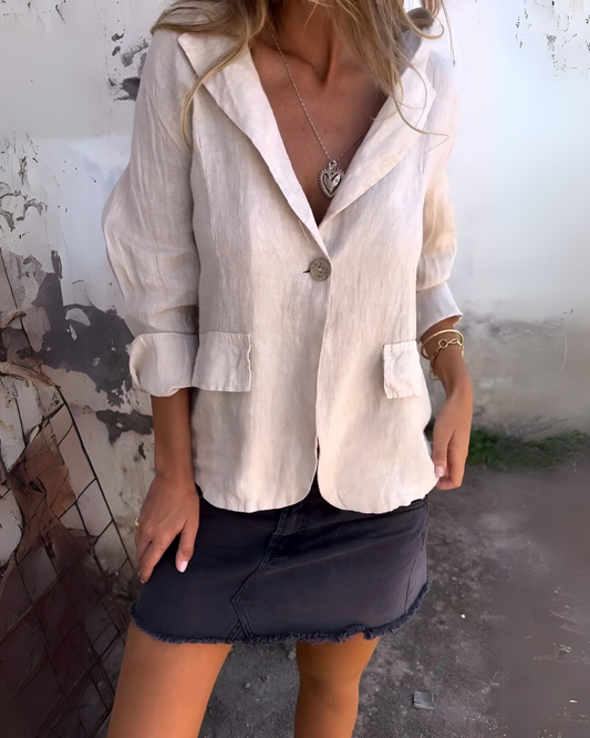 IZARI - MINIMALIST BLAZER TOP