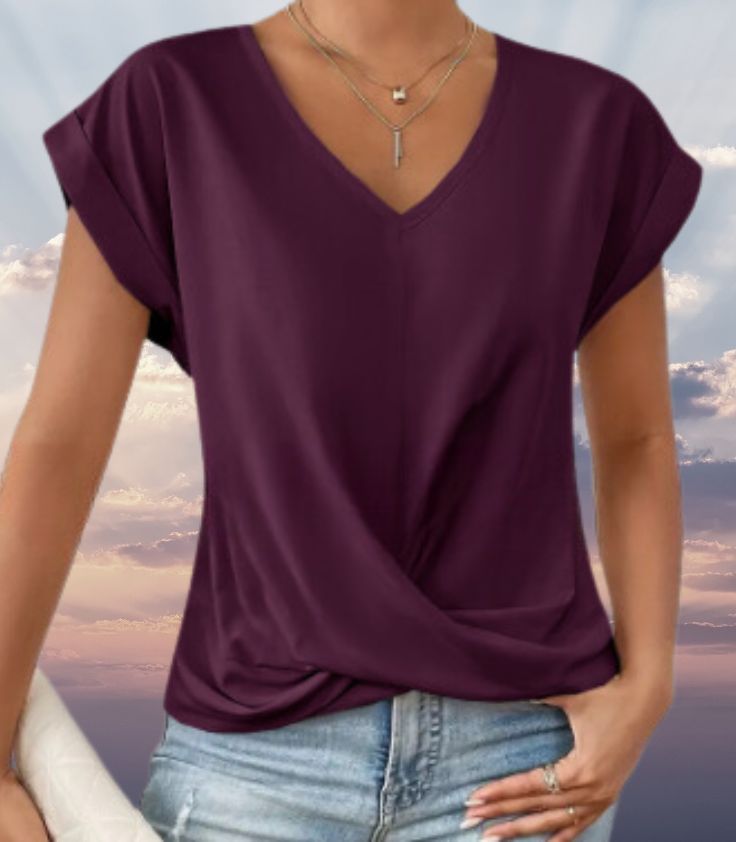 Ariane | Chemise douce à col en V et à manches courtes