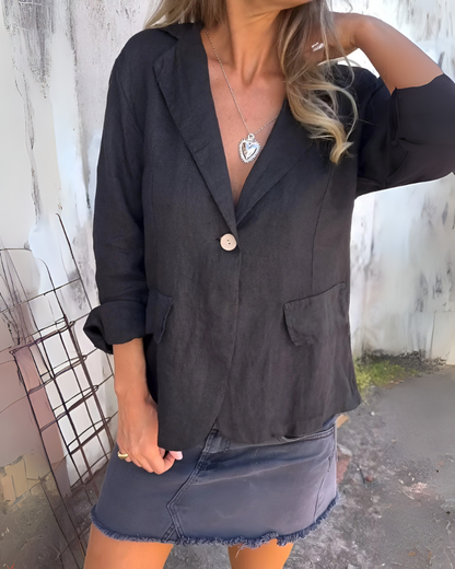 IZARI - MINIMALIST BLAZER TOP