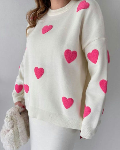 AMOR -  Love knitted skirt two-piece set