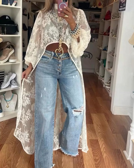 NYXELLE - Lace Maxi Top