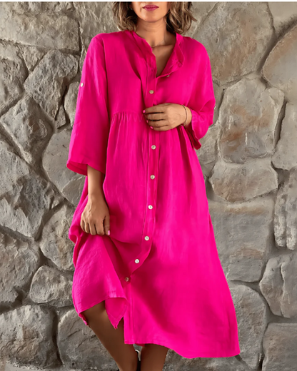 ADARE - Cotton and Linen Casual Dress