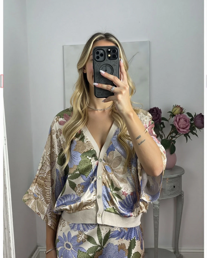 MAIAN - FLORAL SILK TOP