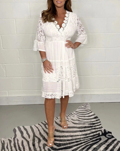 BERINDA - Embroidered Lace Dress