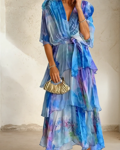 MASARA - Floral Layer Dress