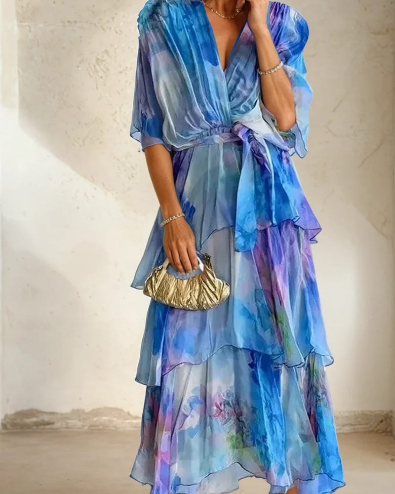 MASARA - Floral Layer Dress RSA8506