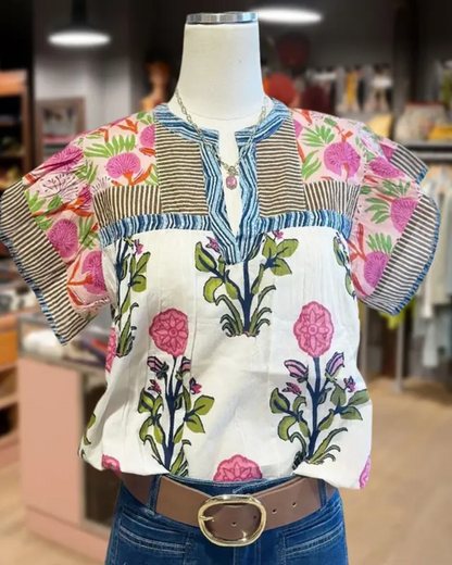 DALAIE - VINTAGE FLORAL TOP