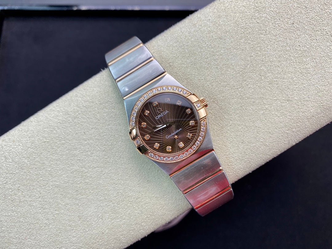 Omega  Constellation 27mm Quartz Chocolate Dial