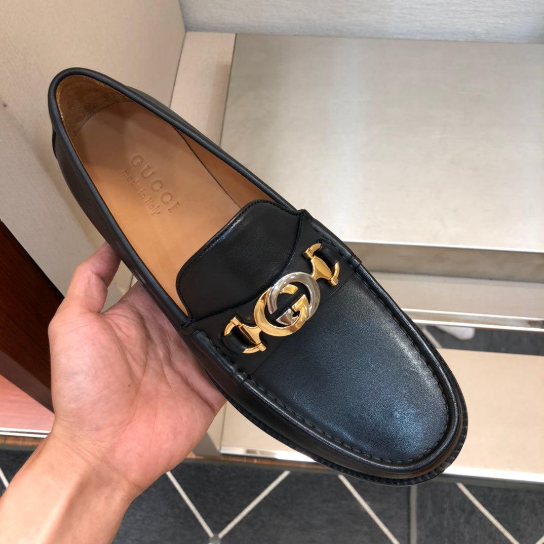 GG Men's Loafer Black Calfskin 525078