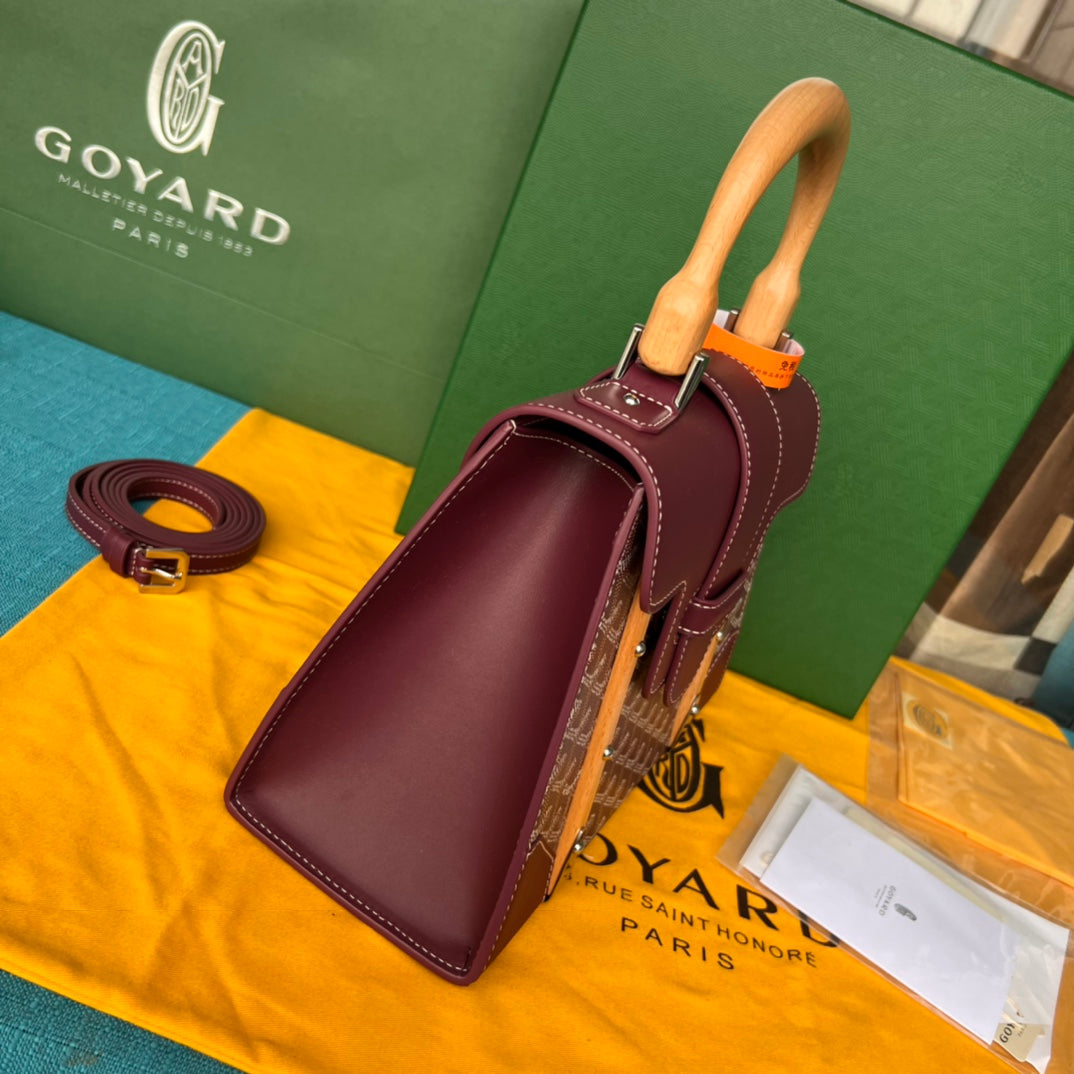 SAÃGON PM BAG 28 IN CANNON PINK GOYARDINE CANVAS AND CALFSKIN