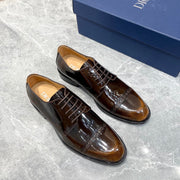CD TIMELESS OXFORD OMBRE CARAMEL EMBOSSED CALFSKIN