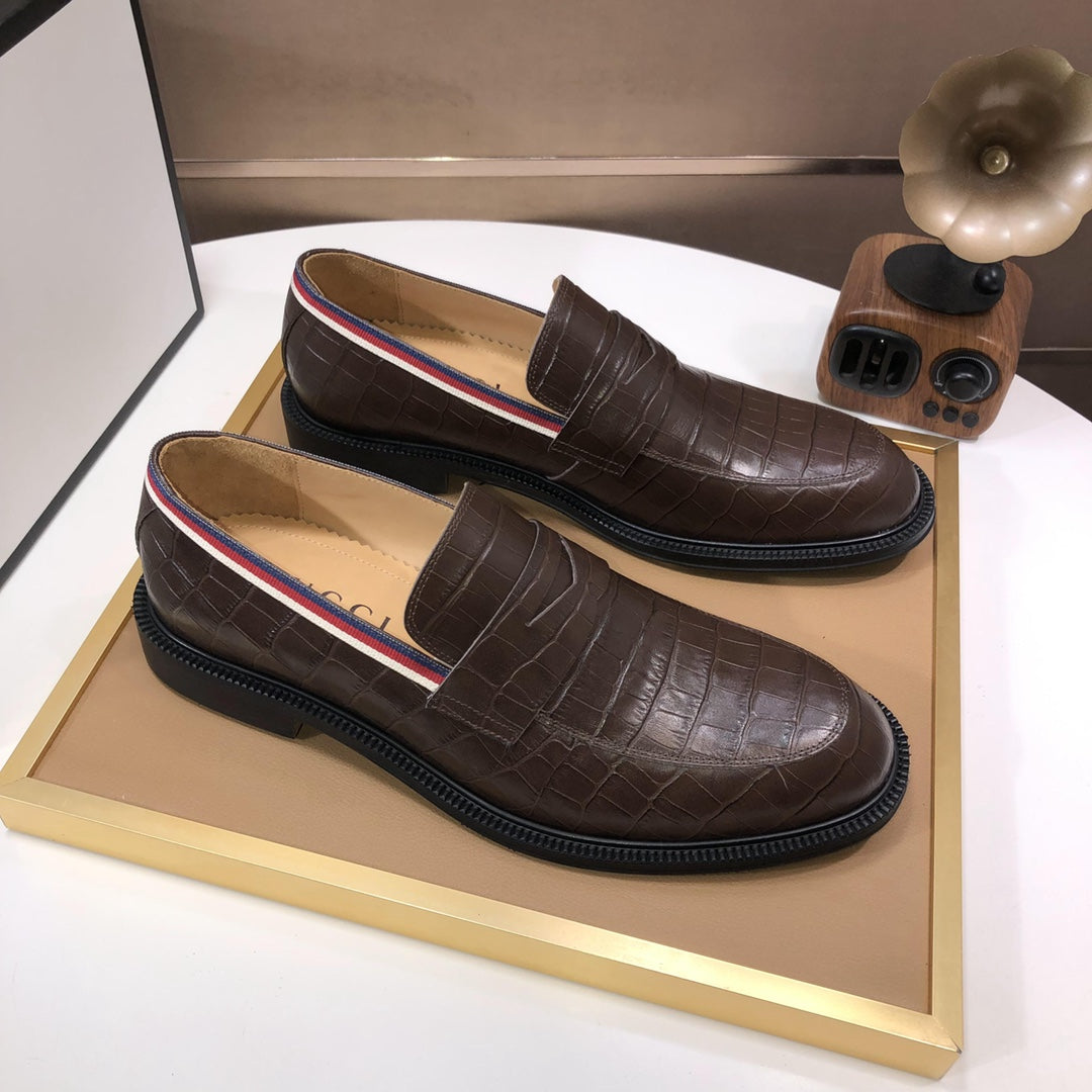 GG Men's Dress Loafer Brown Cowhide 457678