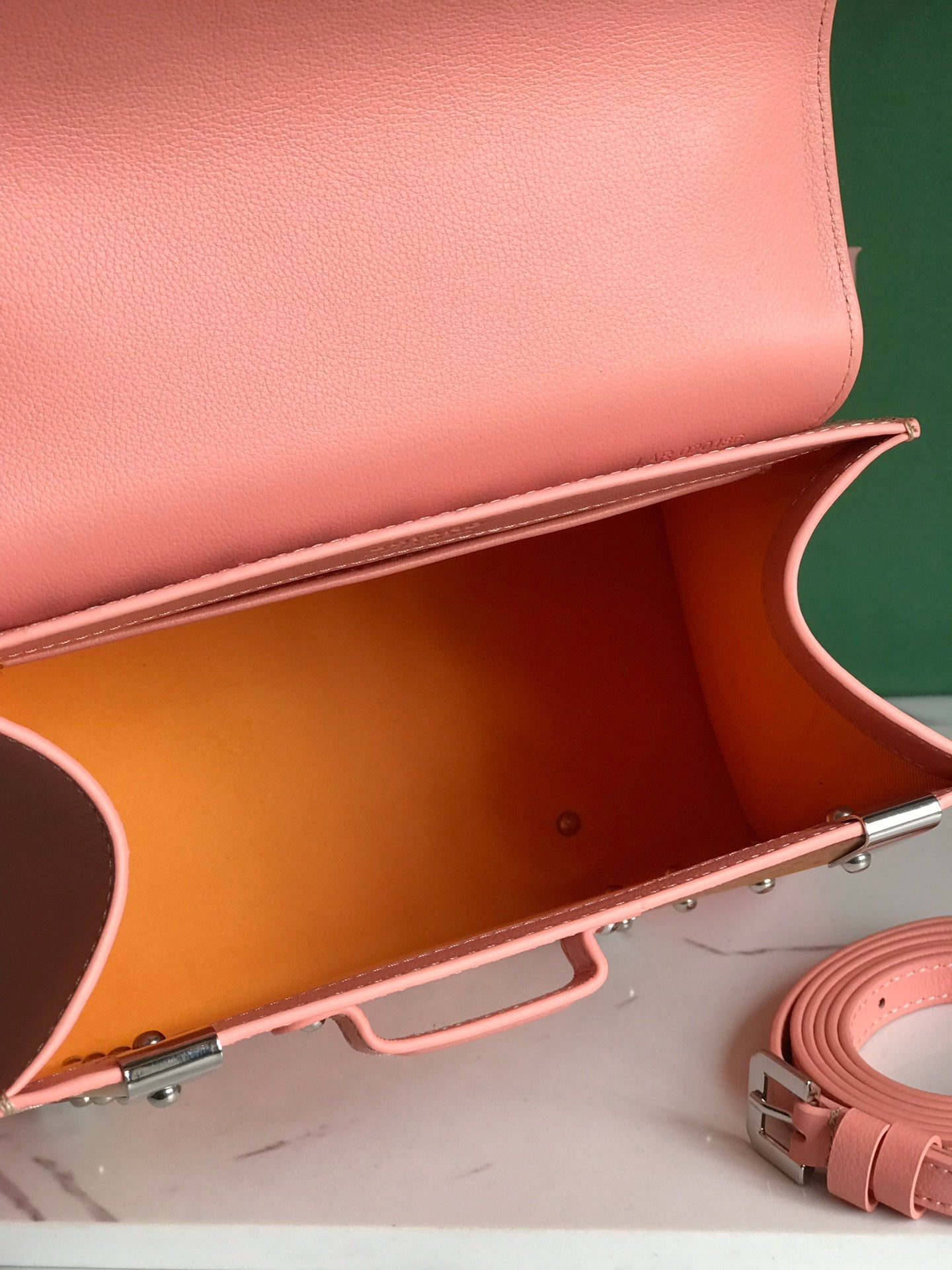 SAÃGON PM BAG 28 IN BABY PINK GOYARDINE CANVAS AND CALFSKIN