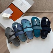 HM Men's Chypre Slide Calfskin Suede 538594