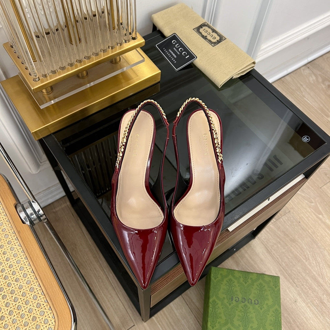 GG SIGNORIA SLINGBACK PUMP JAM LAMBSKIN
