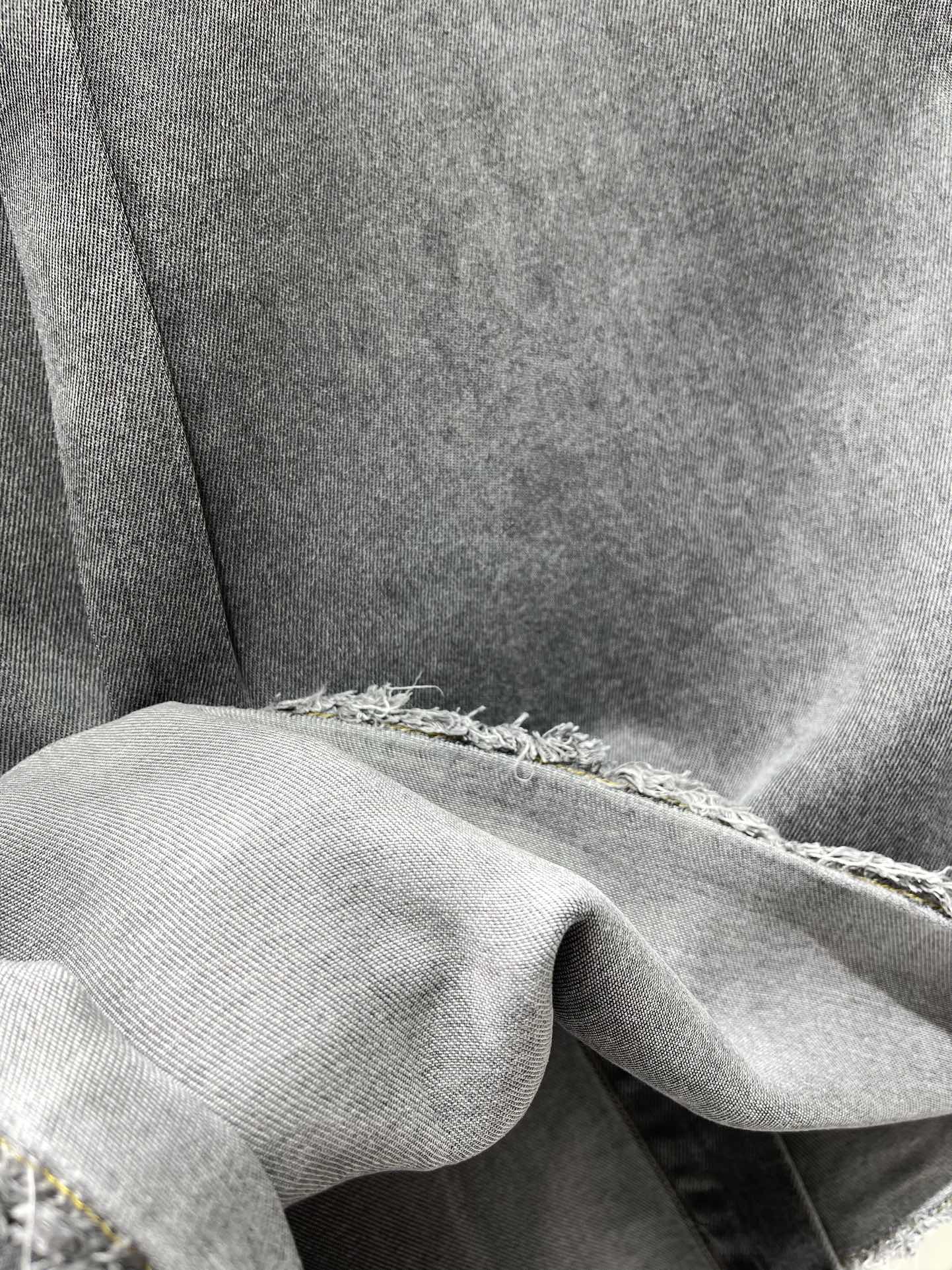 Miu Miu Denim Shirt Smoky Grey Cotton
