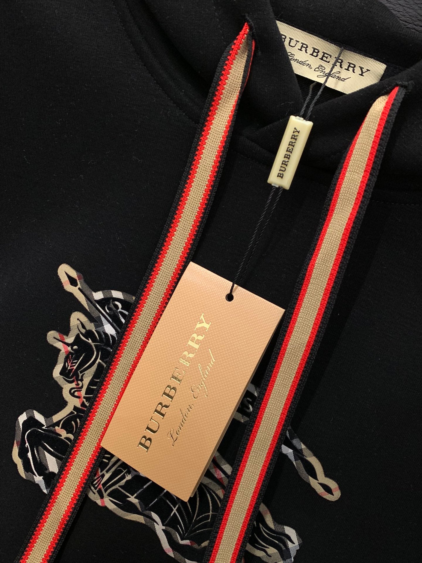 Burberry 25 Hooded Sweatshirt Black Cotton