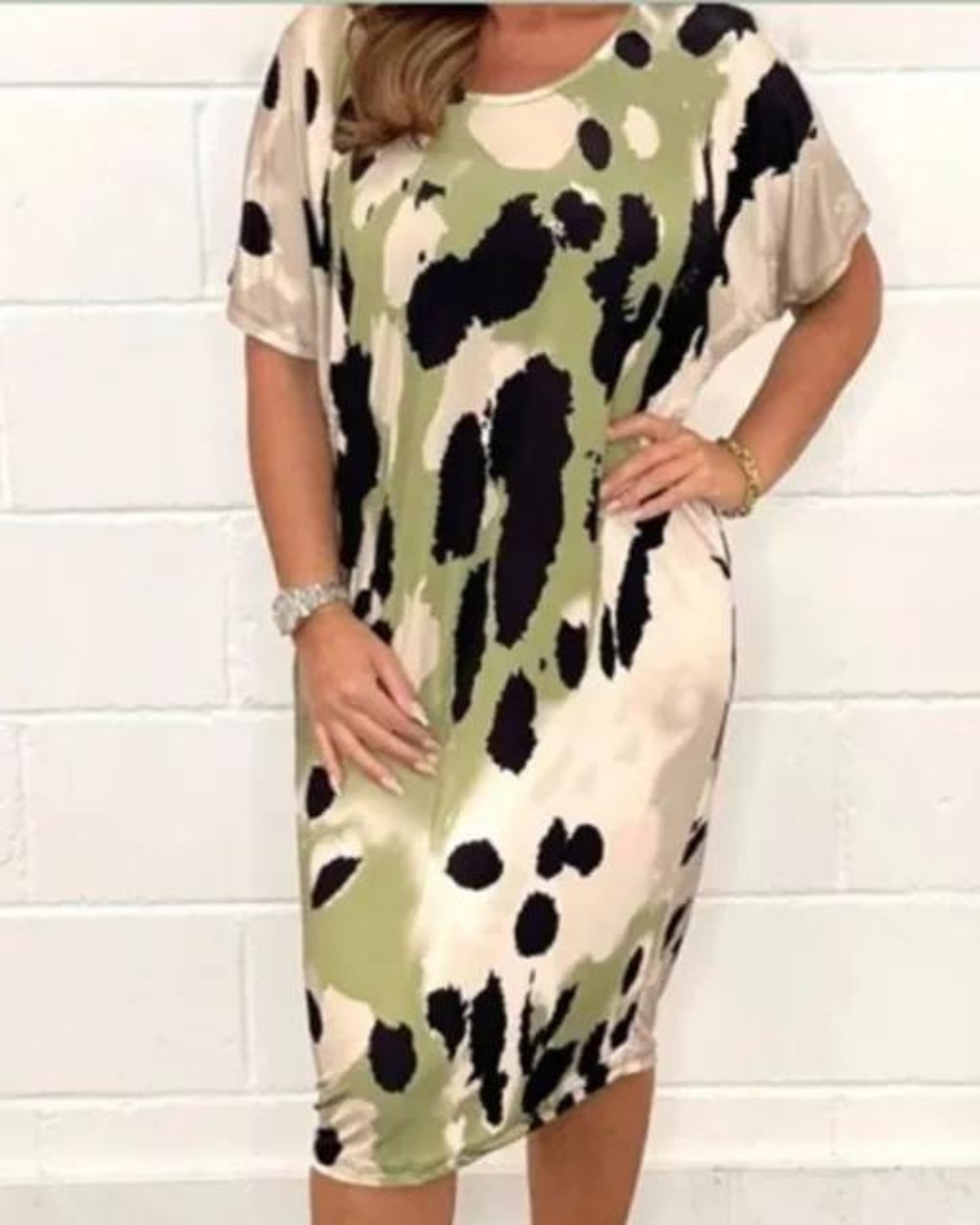 Clari - Leopard print loose casual dress #RSA8764