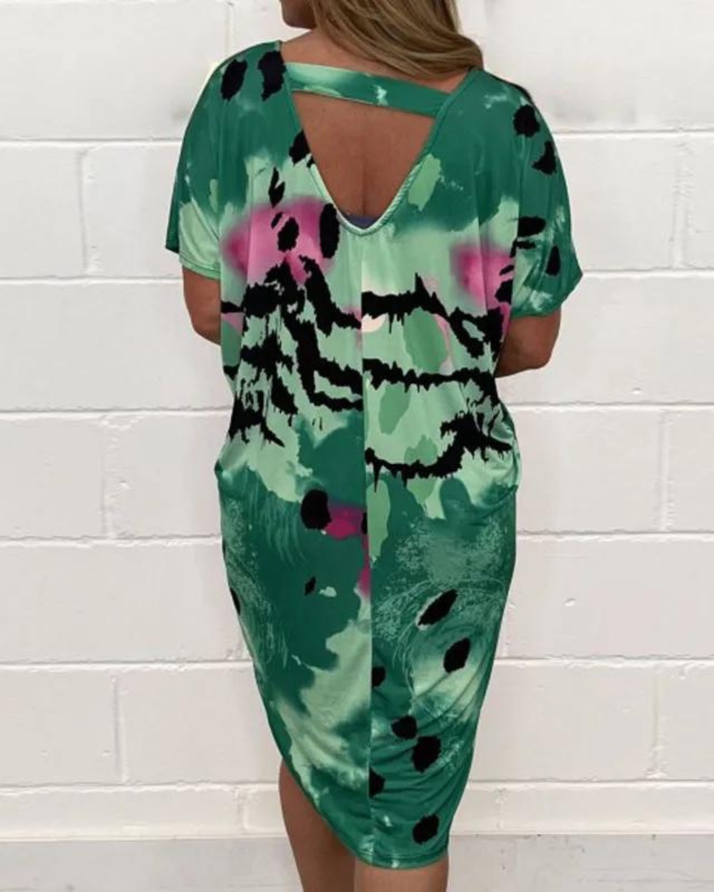 Clari - Leopard print loose casual dress #RSA8764