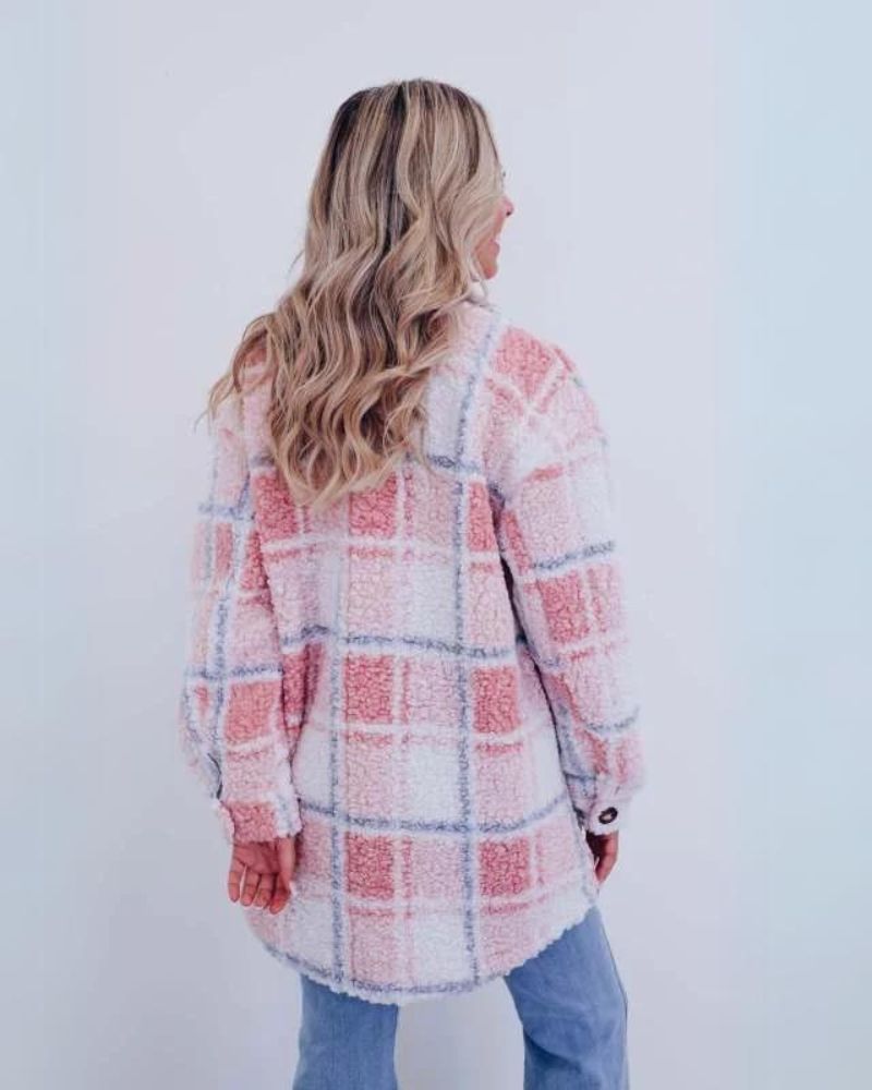 ELINARA - Polar Fleece Plaid Jacket BEST4398