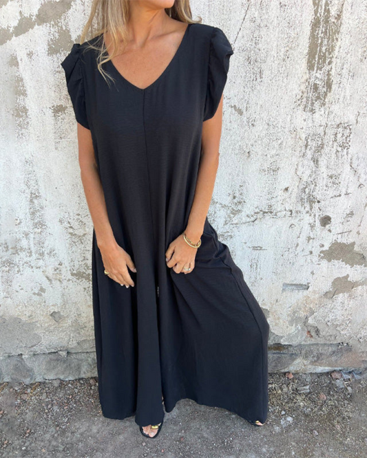 MARMARELA - Effortless V-Neck Jumpsuit