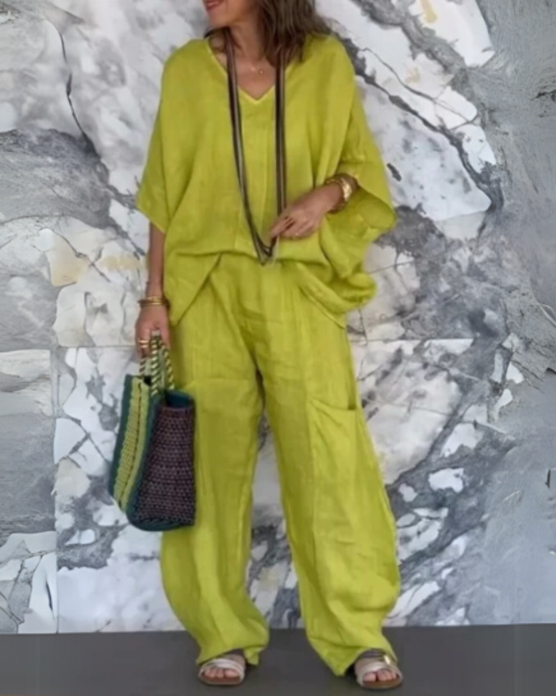 SAIRELA - Cotton and Linen Casual Set