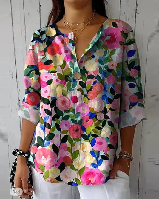HELEINA - Floral Vintage Blouse