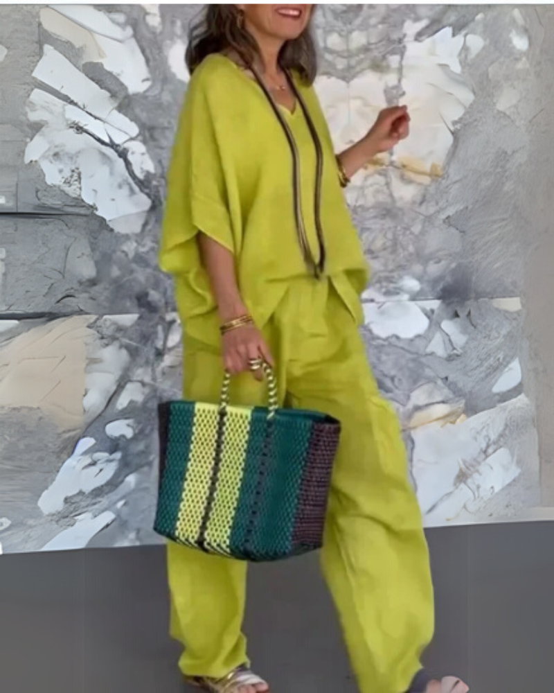 SAIRELA - Cotton and Linen Casual Set