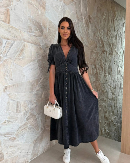 SANDRINE - ELEGANT DENIM DRESS