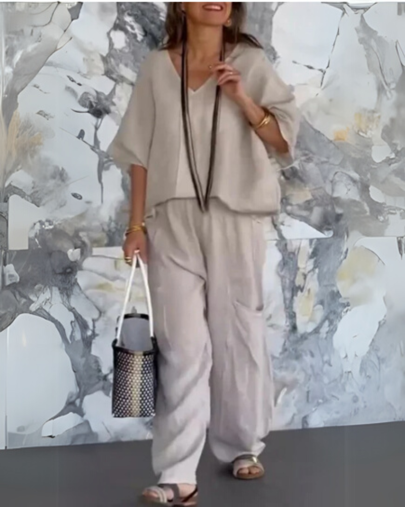 SAIRELA - Cotton and Linen Casual Set