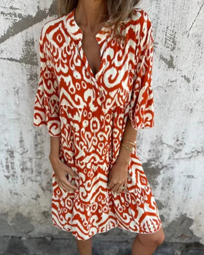 ARESE - CASUAL PRINTED DRESS