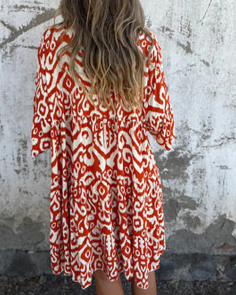 ARESE - CASUAL PRINTED DRESS