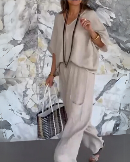 SAIRELA - Cotton and Linen Casual Set