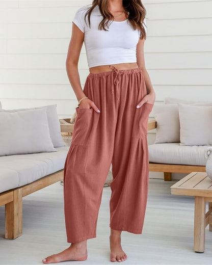 ARENIE - WIDE LEG LINEN PANTS